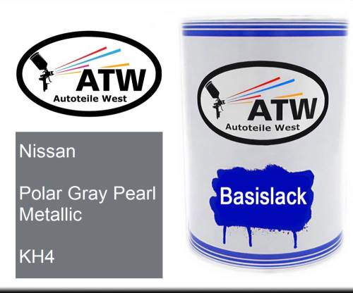 Nissan, Polar Gray Pearl Metallic, KH4: 500ml Lackdose, von ATW Autoteile West.